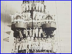 WWI US Navy Wyoming Class Battleship Crew Photo Cage Mast Hampton VA 20x12
