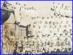 WWI US Navy Wyoming Class Battleship Crew Photo Cage Mast Hampton VA 20x12