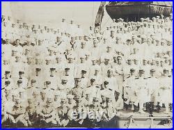 WWI US Navy Wyoming Class Battleship Crew Photo Cage Mast Hampton VA 20x12