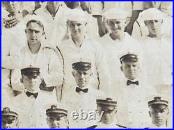 WWI US Navy Wyoming Class Battleship Crew Photo Cage Mast Hampton VA 20x12