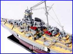 WWII German Battleship Bismarck 40 Wood Model Military Ship Nautical