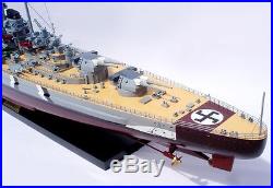 WWII German Battleship Bismarck 40 Wood Model Military Ship Nautical