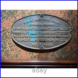 WWII Globe American Corp Boat Builder Plate 1944 Kokomo IN Naval Military