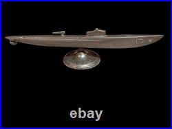 WWII Portsmouth Navy Yard Submarine Chrome Launch Desk Model USS Seawolf 1939