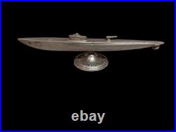 WWII Portsmouth Navy Yard Submarine Chrome Launch Desk Model USS Seawolf 1939