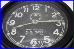 WWII US Navy Mark 1 Deck Clock READ