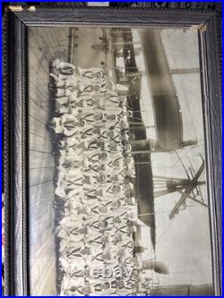 War Ship 1909 USS Birmingham Crew First Ship to Launch a Plane from deck WW1