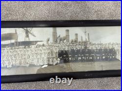 War Ship 1909 USS Birmingham Crew First Ship to Launch a Plane from deck WW1