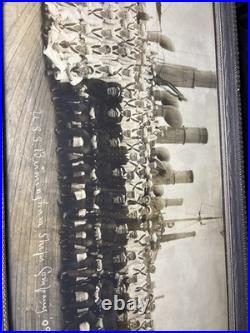 War Ship 1909 USS Birmingham Crew First Ship to Launch a Plane from deck WW1