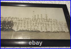 War Ship 1909 USS Birmingham Crew First Ship to Launch a Plane from deck WW1