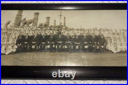 War Ship 1909 USS Birmingham Crew First Ship to Launch a Plane from deck WW1
