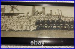 War Ship 1909 USS Birmingham Crew First Ship to Launch a Plane from deck WW1