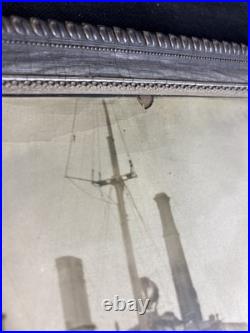 War Ship 1909 USS Birmingham Crew First Ship to Launch a Plane from deck WW1