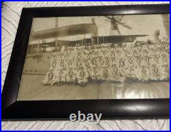 War Ship 1909 USS Birmingham Crew First Ship to Launch a Plane from deck WW1