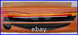 Whaling skiff half hull by Shem Pollard in Bequia