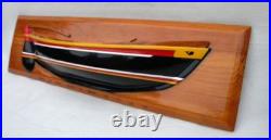Whaling skiff half hull by Shem Pollard in Bequia