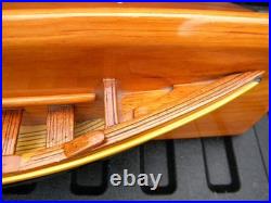 Whaling skiff half hull by Shem Pollard in Bequia