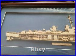 Wood Cutaway Model of USS Allen M. Sumner (DD-692) Made in the USA
