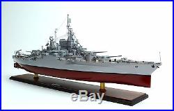 Wooden USS California BB-44 Tennessee-class Battleship Ship Model Scale 1200