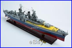 Wooden USS Indianapolis CL/CA-35 Porland-Class Cruiser Ship Model Scale 1200