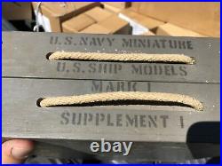 World War 2 (12-44) Recognition US Navy Ship Set US Models Mark I, Supplement 1