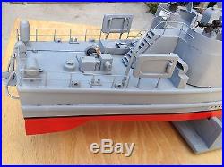 Ww 2 landing craft infantry model wood ship, hand built, 40 with video