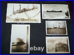Wwi Photograph Album Steamships, Submarine, Military, Sailing 40 Pages