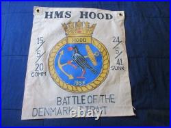 Wwii British Royal Navy Hms Hood Battle Victory Flag