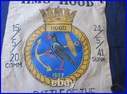 Wwii British Royal Navy Hms Hood Battle Victory Flag