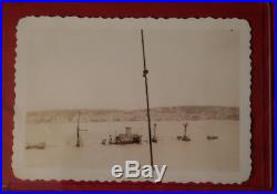 Wwii D-day Invasion Of Normandy Rare Photos Le Havre/ Uss West Point/ Sunk Ship