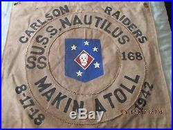 Wwii Usmc Carlsons Raider Uss Nautilus Submarine Ss-168 Makin Atoll Raid Flag