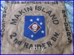 Wwii Usmc Raider Usn Uss Nautilus-argonaut Makin Raid Ready Room Flag