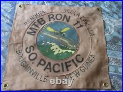 Wwii Usn Pt Boat Motor Torpedo Boat Sqdn 11 South Pacific Ready Room Wall Flag