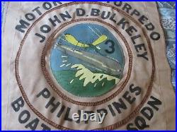 Wwii Usn Pt Boat Motor Torpedo Boat Sqdn 3 John Bulkeley Ready Room Wall Flag