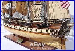 XL USS Constitution Wooden Tall Ship Model 59 Old Ironsides Fully Assembled New