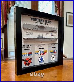 Yorktown Class Carrier Display Box, CV-5, CV-6, CV-8, Enterprise, 9 x 9, Black